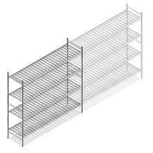 Hygienisches Regal 6811 1800x1320x560 mm (HxBxT) 4 Ebenen Grundregal
