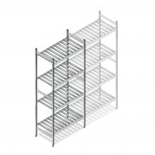 Hygienisches Regal 6811 1800x660x460 mm (hxbxt) 4 Ebenen Anfangsregal