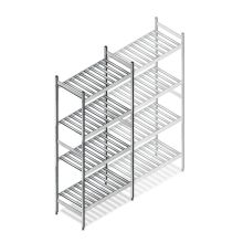 Hygienisches Regal 6811 1800x660x460 mm (HxBxT) 4 Ebenen Grundregal