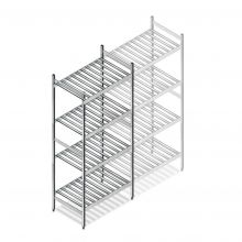 Hygienisches Regal 6811 1800x660x560 mm (hxbxt) 4 Ebenen Anfangsregal