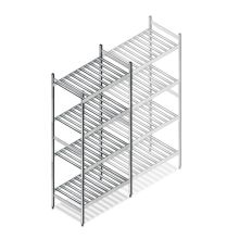 Hygienisches Regal 6811 1800x780x560 mm (HxBxT) 4 Ebenen Grundregal
