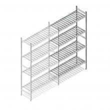 Hygienisches Regal 6811 1800x900x360 mm (hxbxt) 4 Ebenen Anbauregal