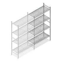 Hygienisches Regal 6811 1800x900x460 mm (HxBxT) 4 Ebenen Anbauregal