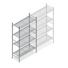 Hygienisches Regal 6811 1800x900x460 mm (HxBxT) 4 Ebenen Grundregal