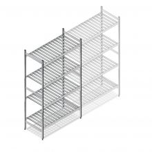 Hygienisches Regal 6811 1800x900x560 mm (hxbxt) 4 Ebenen Anfangsregal