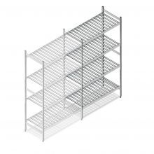 Hygieneregal 6811 1800x960x560 mm (hxbxt) 4 Ebenen Anbauregal