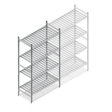 Hygienisches Regal 6811 1800x960x560 mm (HxBxT) 4 Ebenen Grundregal