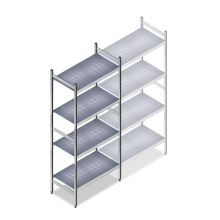 Hygienisches Regal 6622 1800x780x460 mm (HxBxT) 4 Ebenen Grundregal