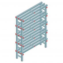 Kunststoffregal REA Euro 1450x1000x300 mm (hxbxt) 5 Ebenen