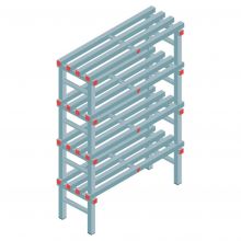 Kunststoffregal REA Euro 1450x1000x400 mm (hxbxt) 4 Ebenen