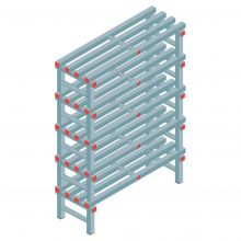 Kunststoffregal REA Euro 1450x1000x400 mm (hxbxt) 5 Ebenen