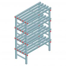 Kunststoffregal REA Euro 1450x1000x500 mm (hxbxt) 4 Ebenen