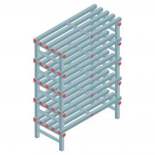 Kunststoffregal REA Euro 1450x1000x500 mm (hxbxt) 5 Ebenen