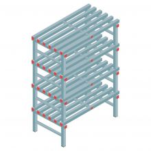 Kunststoffregal REA Euro 1450x1000x600 mm (hxbxt) 4 Ebenen