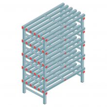 Kunststoffregal REA Euro 1450x1000x600 mm (hxbxt) 5 Ebenen