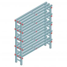 Kunststoffregal REA Euro 1450x1200x300 mm (hxbxt) 5 Ebenen