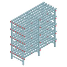 Kunststoff-Regal REA Euro 1450x1500x600 mm (HxBxT) 5 Ebenen