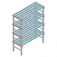 Kunststoffregal REA Euro 1600x1200x500 mm (hxbxt) 4 Ebenen