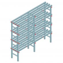 Kunststoffregal REA Euro 1600x1800x400 mm (hxbxt) 4 Ebenen