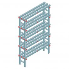 Kunststoffregal REA Euro 1650x1000x300 mm (hxbxt) 5 Ebenen