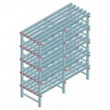 Kunststoffregal REA Euro 1650x1500x600 mm (hxbxt) 5 Ebenen
