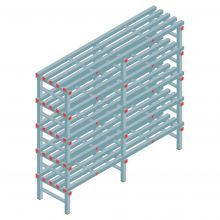 Kunststoffregal REA Euro 1650x1800x500 mm (hxbxt) 5 Ebenen