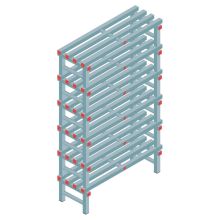 Kunststoffregal REA Euro Classic 1750x1000x400 mm (HxBxT) 6 Ebenen
