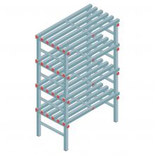 Kunststoffregal REA Euro 1750x1000x600 mm (hxbxt) 4 Ebenen