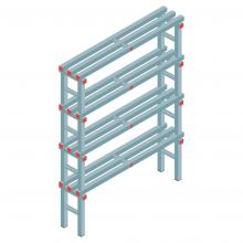 Kunststoff regal REA Euro 1750x1200x300 mm (hxbxt) 4 Ebenen