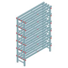 Kunststoffregal REA Euro Classic 1750x1200x400 mm (HxBxT) 6 Ebenen