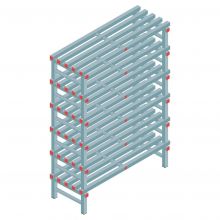 Kunststoffregal REA Euro 1750x1200x500 mm (hxbxt) 6 Ebenen