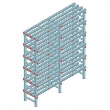 Kunststoffregal REA Euro 1750x1500x400 mm (hxbxt) 6 Ebenen