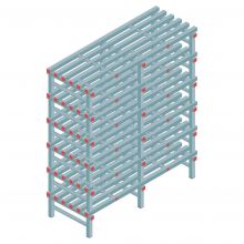 Kunststoffregal REA Euro 1750x1500x600 mm (hxbxt) 6 Ebenen