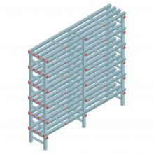 Kunststoffregal REA Euro 1750x1800x400 mm (hxbxt) 6 Ebenen