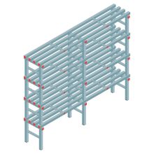 Kunststoff Regal REA Euro 1750x2000x400 mm (HxBxT) 4 Ebenen
