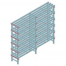 Kunststoffregal REA Euro 1750x2000x400 mm (hxbxt) 6 Ebenen