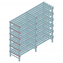 Kunststoffregal REA Euro 1750x2000x600 mm (hxbxt) 6 Ebenen