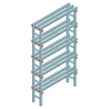 Kunststoffregal REA Euro 1850x1000x300 mm (hxbxt) 5 Ebenen