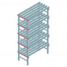 Kunststoffregal REA Euro 1850x1000x500 mm (hxbxt) 5 Ebenen