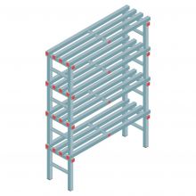 Kunststoffregal REA Euro 1900x1200x400 mm (hxbxt) 4 Ebenen