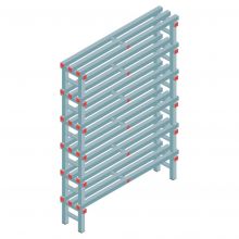 Kunststoffregal REA Euro 2000x1200x300 mm (hxbxt) 6 Ebenen