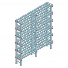 Kunststoffregal REA Euro 2000x1500x300 mm (hxbxt) 6 Ebenen