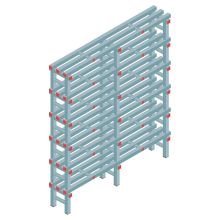 Kunststoffregal REA Euro 2000x1500x300 mm (HxBxT) 6 Ebenen