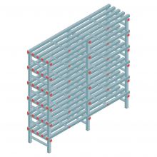 Kunststoffregal REA Euro 2000x1800x500 mm (hxbxt) 6 Ebenen