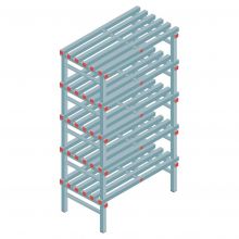 Kunststoffregal REA Euro 2050x1000x600 mm (hxbxt) 5 Ebenen