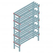 Kunststoffregal REA Euro 2050x1200x400 mm (hxbxt) 5 Ebenen