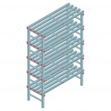 Kunststoffregal REA Euro 2050x1200x500 mm (hxbxt) 5 Ebenen