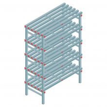 Kunststoffregal REA Euro 2050x1200x600 mm (hxbxt) 5 Ebenen