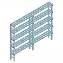 Kunststoffregal REA Euro 2050x1800x300 mm (hxbxt) 5 Ebenen