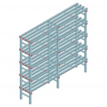 Kunststoffregal REA Euro 2050x1800x400 mm (hxbxt) 5 Ebenen